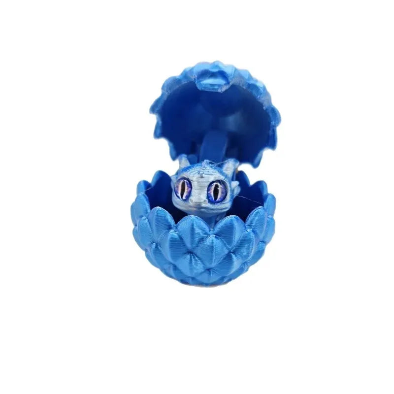 3D Printed Mini Dragon Egg Set – Articulated Flexible Toy Collectible Dragon Toy Nixie