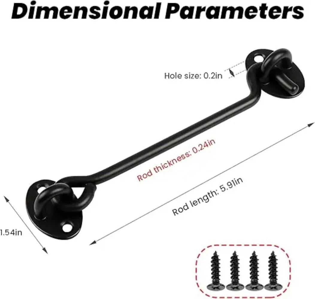 Stainless Steel Wind Hook Door Window Latch – Heavy Duty Lock Door Window Latch Nixie