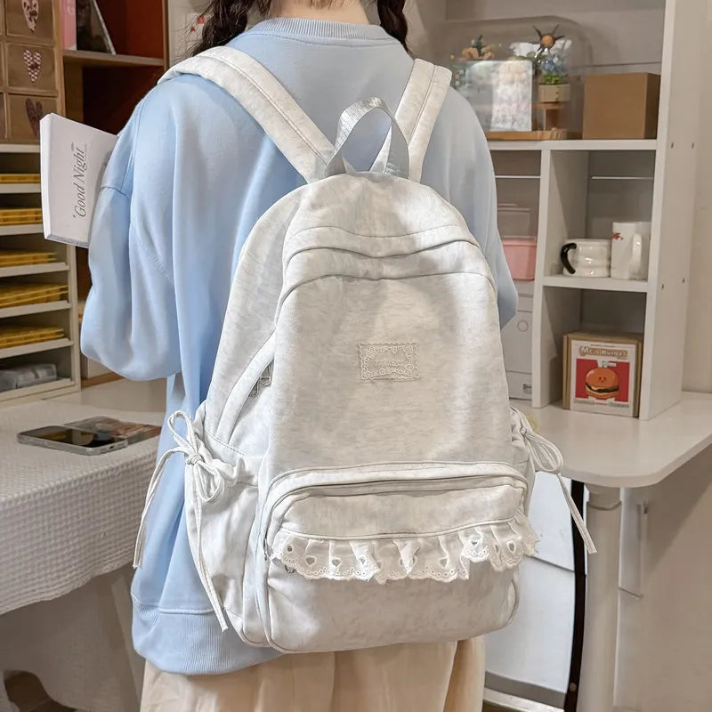 Japanese Style Canvas Backpack for Women | Campus & Travel Canvas Backpack Nixie
