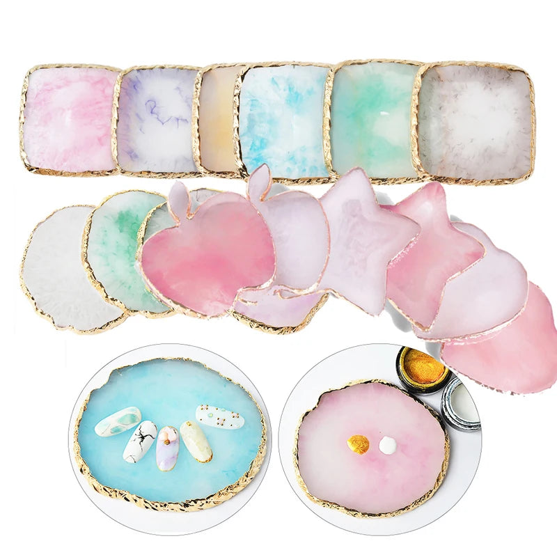 Natural Resin Nail Art Palette | Gel Polish Mixing & Display Nail Art Palette Nixie