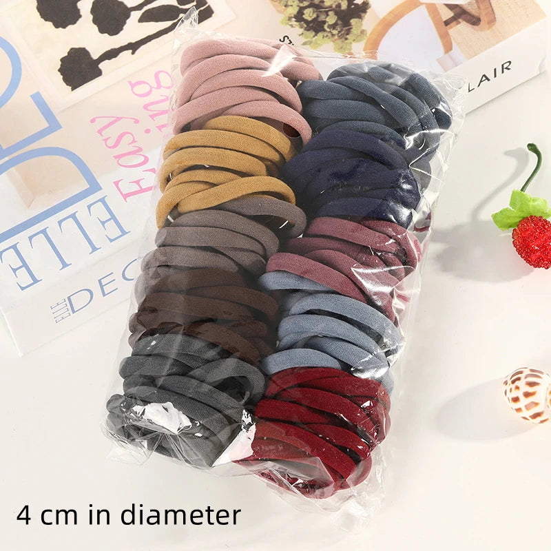 100-Pack Seamless Elastic Hair Ties – Multicolor Hair Rings Elastic Hair Ties Nixie