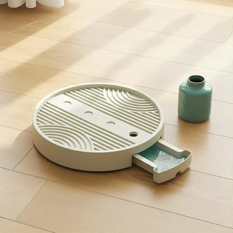 Round Caster Flower Pot Tray with Drainage – 3 Sizes Plant Caster Tray Nixie