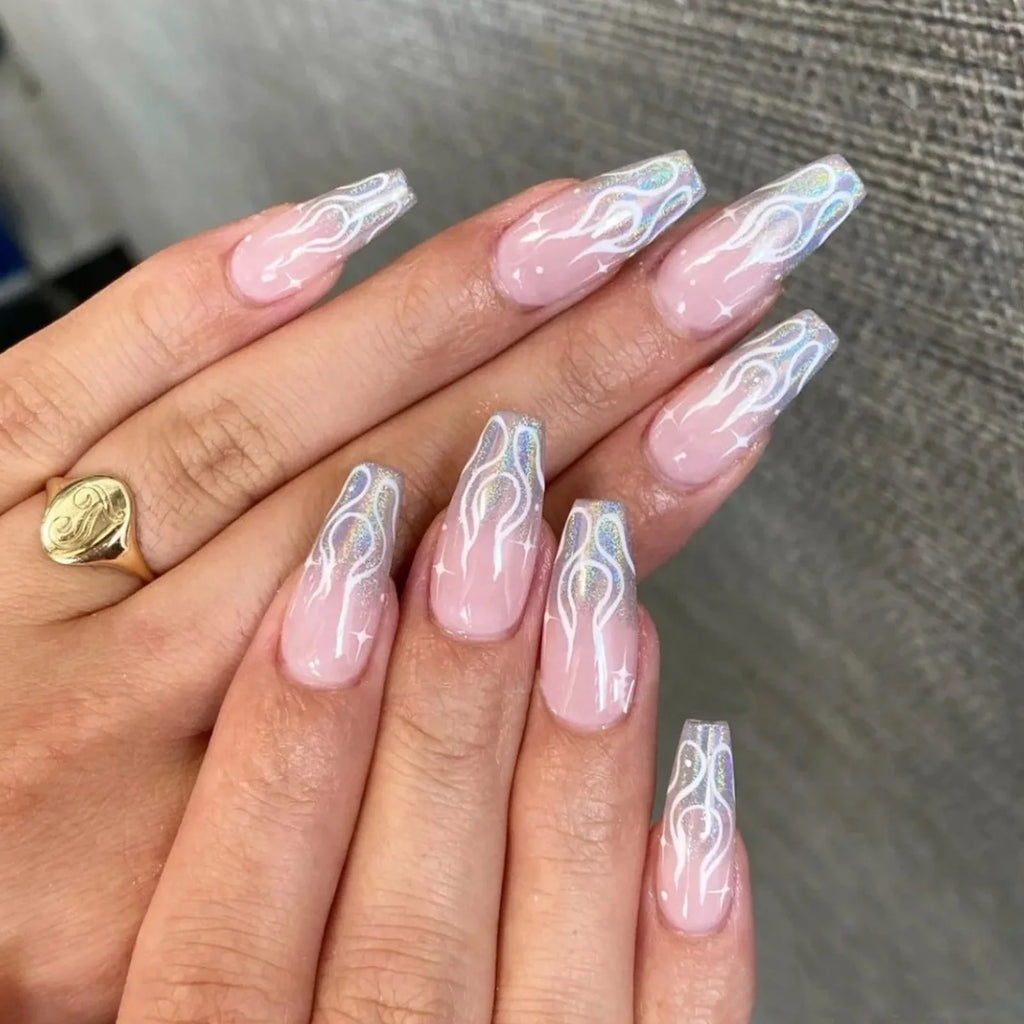 500pcs French Acrylic Press-On Fake Nails – Full Coverage Tips Set Press-On Nail Tips Nixie