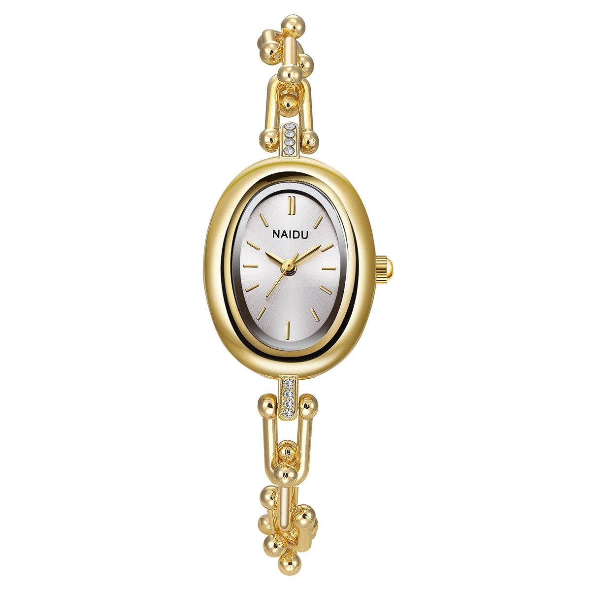 Luxury Roman Numeral Bracelet Quartz Watch | Alloy Band Bracelet Quartz Watch Nixie YELLOW