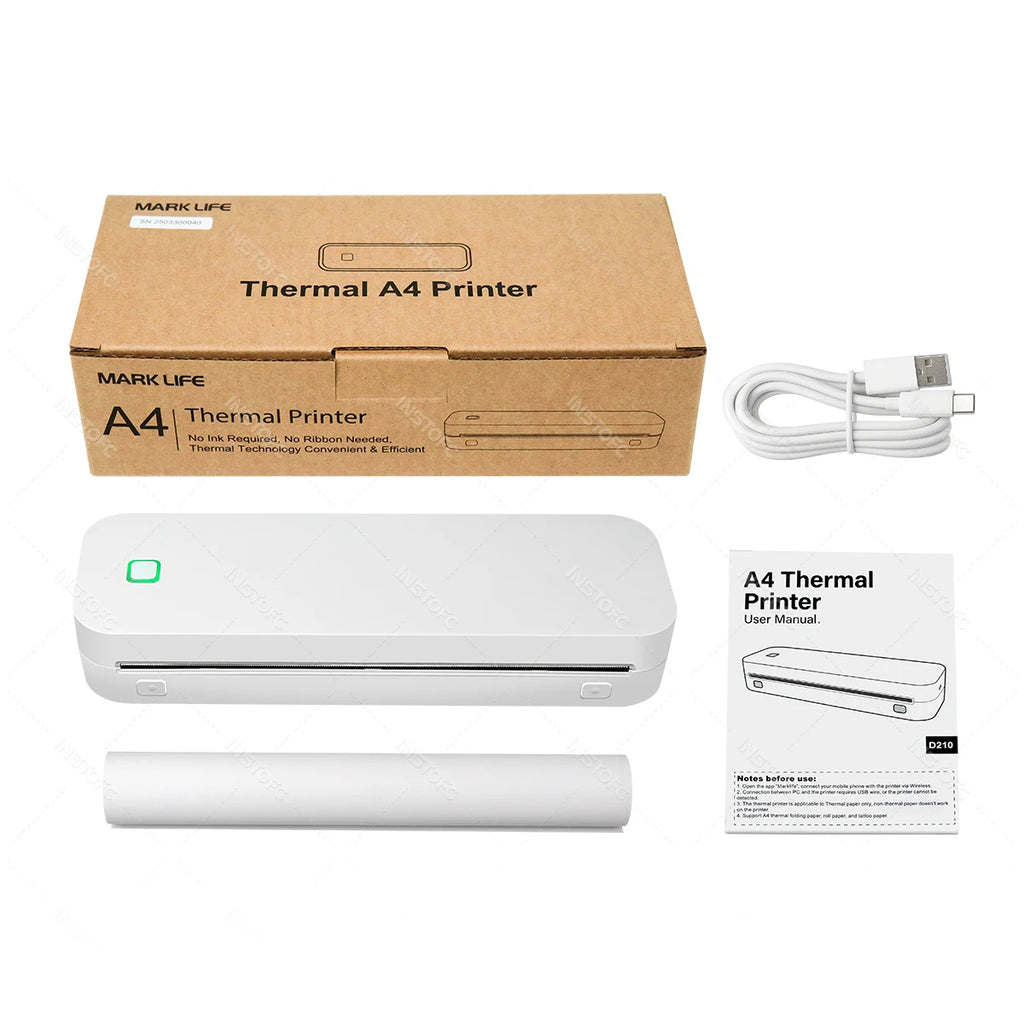 Inkless A4 Portable Thermal Tattoo Stencil Printer – Wireless