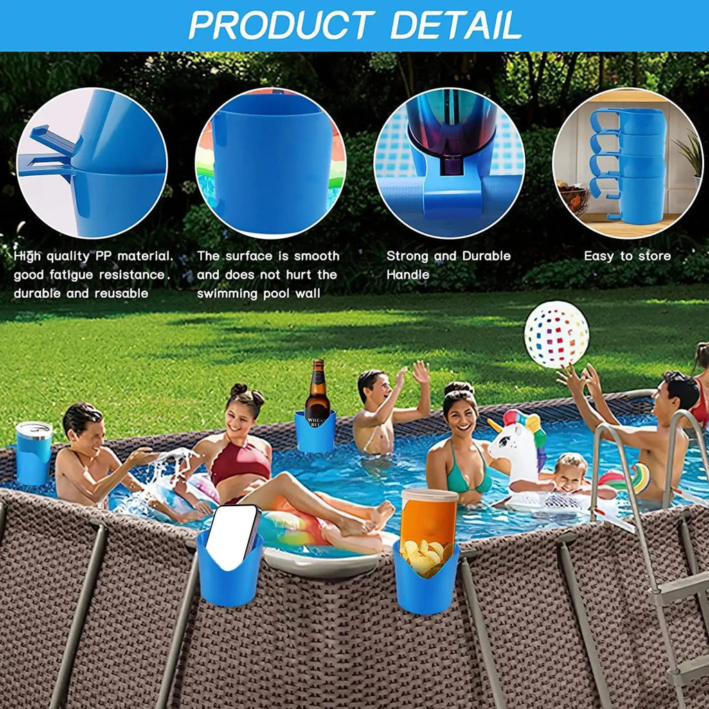 Poolside Floating Cup Holder | ABS Beverage Rack for Pools