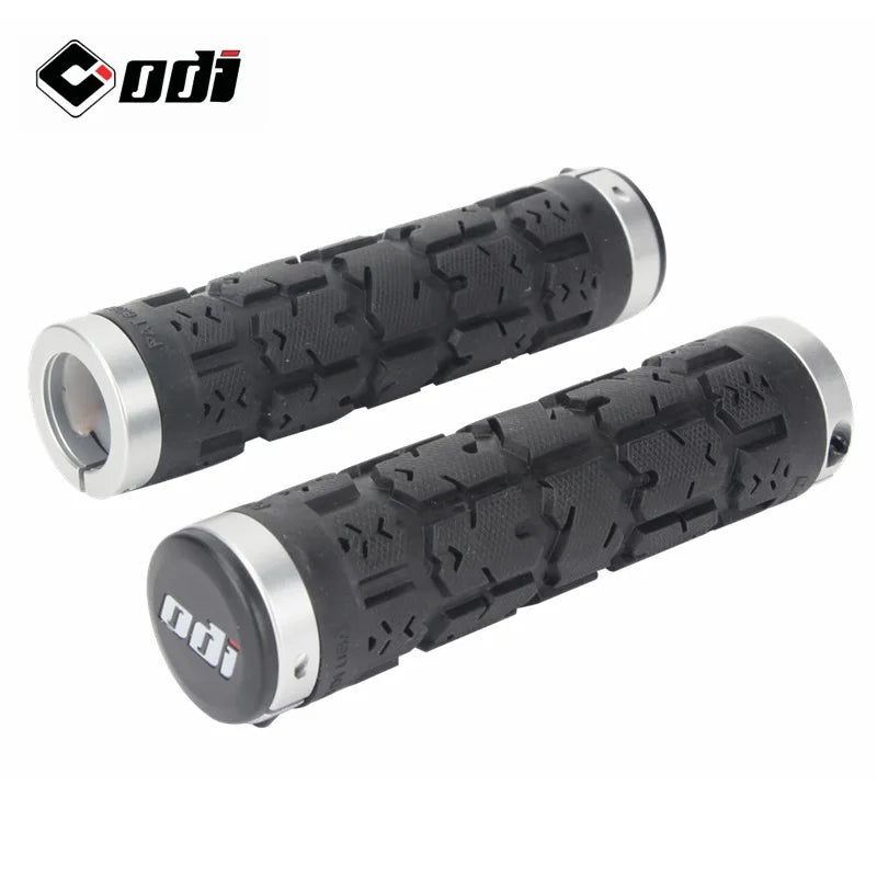 ODI Double Lock-On MTB Handlebar Grips – BMX & DH Bicycle Bike Handlebar Grips Nixie silver