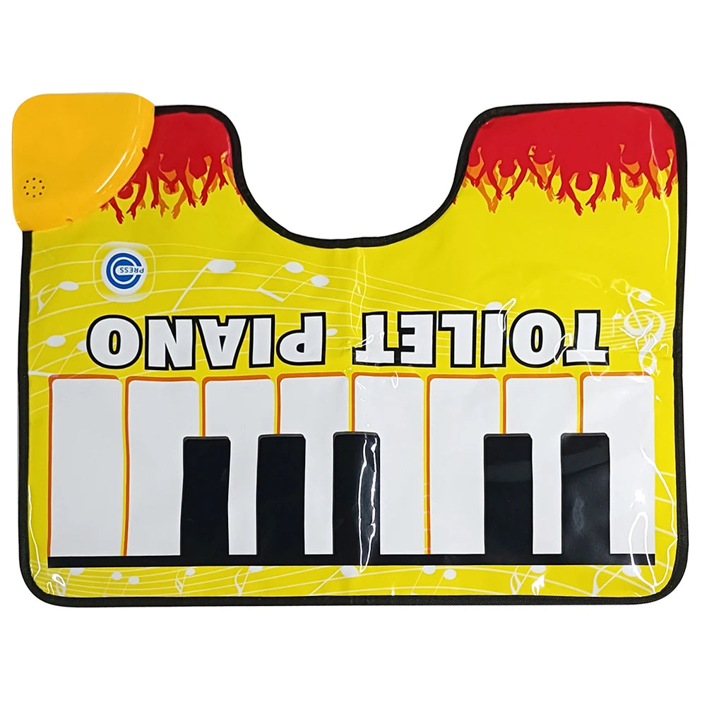 Toilet Piano Mat – Musical Keyboard Bathroom Floor Mat Novelty Bath Mat Nixie YELLOW