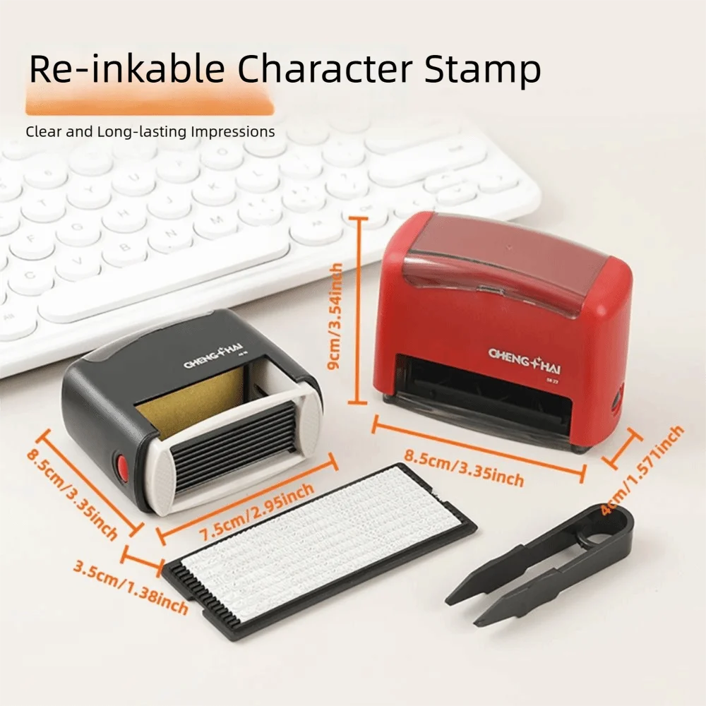 DIY Self-Inking Stamp Kit – Multi-Size Monogram Stamp Set