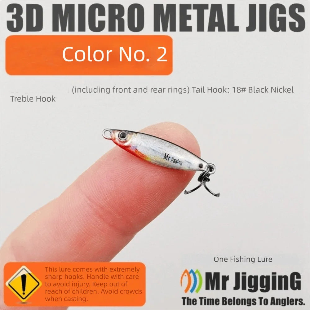 Micro Metal Jig Spoon Lure 1.5g 3g 5g – 3D Cast Fishing Bait