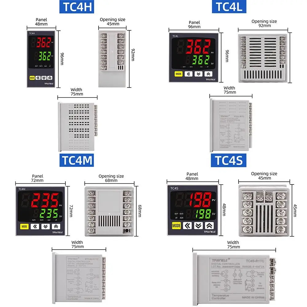 TC Series Digital PID Temperature Controller Dual SSR Relay PID Temperature Controller Nixie