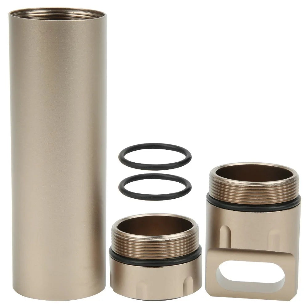 Aluminum Alloy Waterproof Pill Case – CNC Machined Portable Waterproof Pill Case Nixie Brown