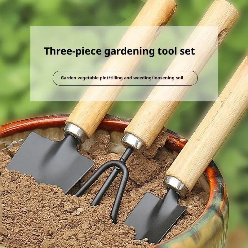 3-Piece Mini Garden Tool Set – Shovel, Trowel & Rake Mini Garden Tool Set Nixie