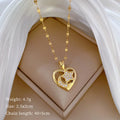 Heart Moon Star Pendant Necklace | Gold Stainless Steel Choker Pendant Necklace Nixie XL2606-809
