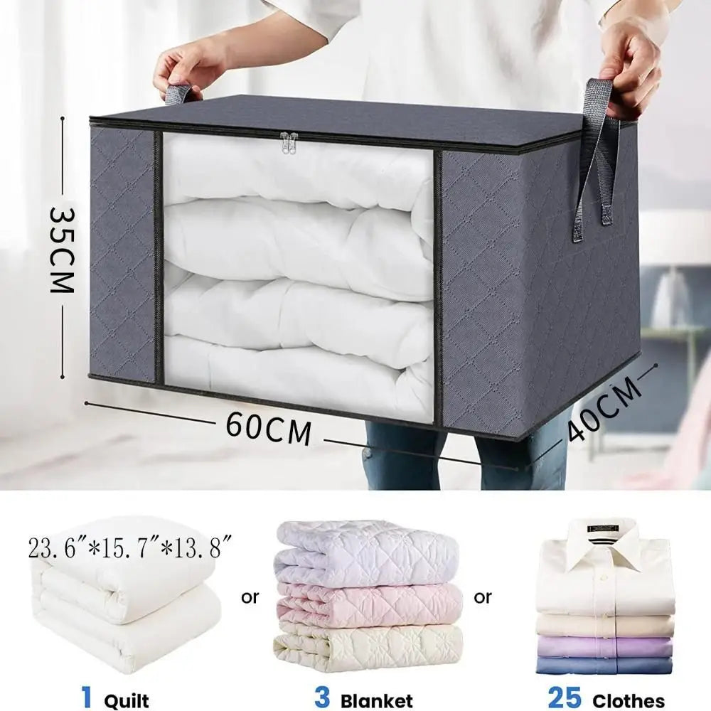 Foldable Storage Box with Lid & Window | 35L 60L 90L