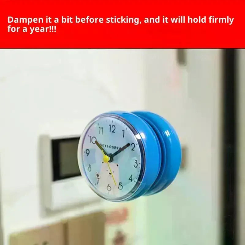 Mini Suction Cup Waterproof Quartz Wall Clock 7cm – Bathroom