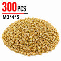 M3 Brass Heat Set Insert Nuts 5×4mm for 3D Printing & DIY Threaded Insert Nuts Nixie 300Pcs-in bags