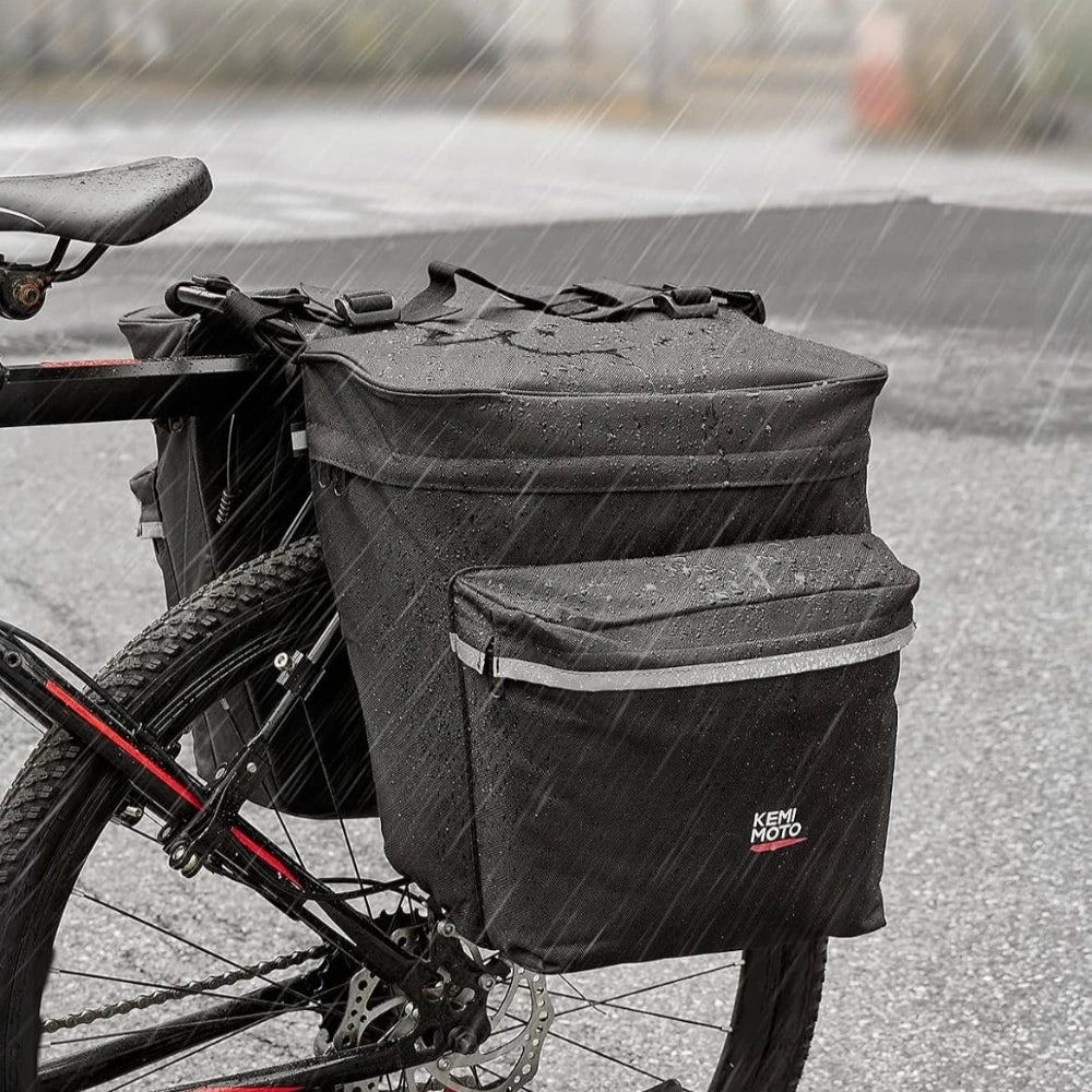 KEMITOUR 34L Bike Pannier Bags – Rear Rack with Rain Cover Bike Pannier Bags Nixie