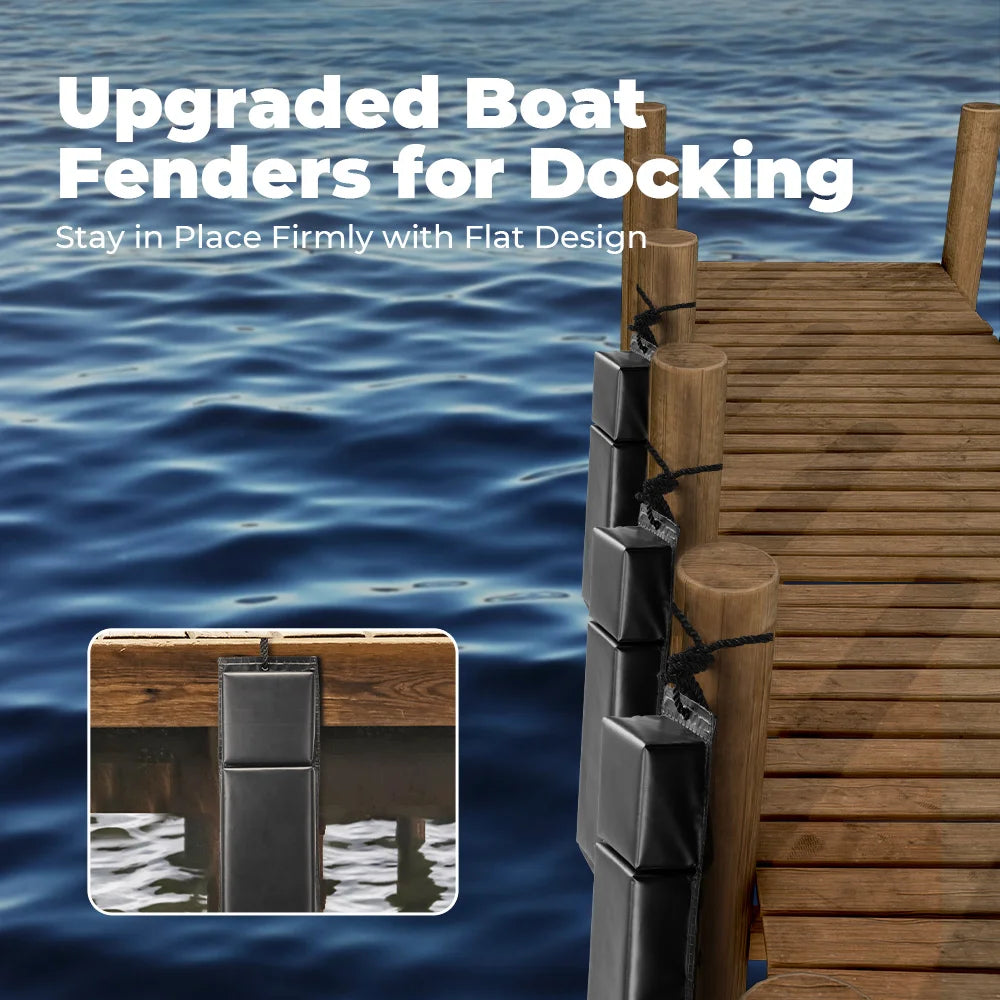 PVC Boat Fenders & Dock Bumpers with Elastic Cords | Jet Ski Boat Dock Fenders Nixie