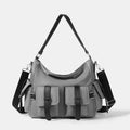 Large Capacity Nylon Crossbody Shoulder Bag – Unisex Work Bag Crossbody Shoulder Bag Nixie BB-643-Gray Extra Large