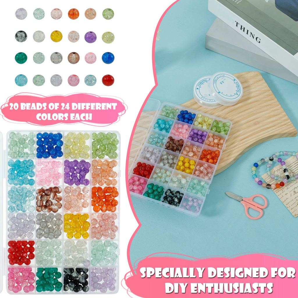 Glass Beads Bracelet Making Kit – DIY Jewelry Craft Set Beading Craft Kit Nixie