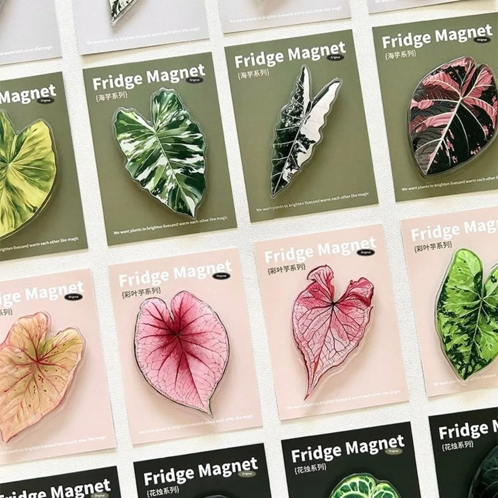 Magnetic Leaf Fridge Sticker – Simulated Plant Home Decor Decorative Fridge Magnet Nixie