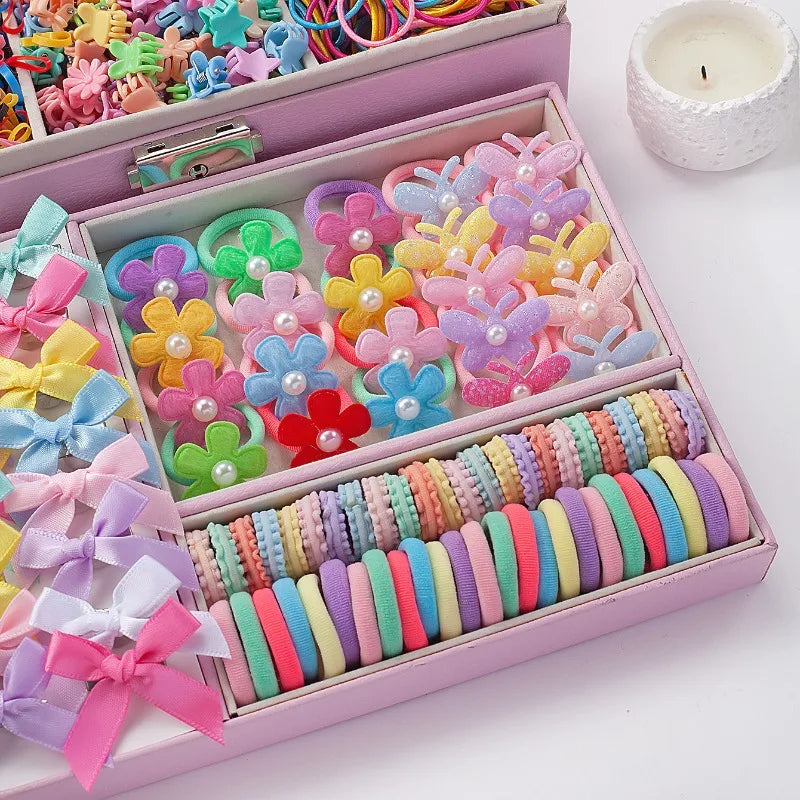 832-Piece Girls Hair Accessories Set – Clips, Bands & Ties Girls Hair Accessories Nixie