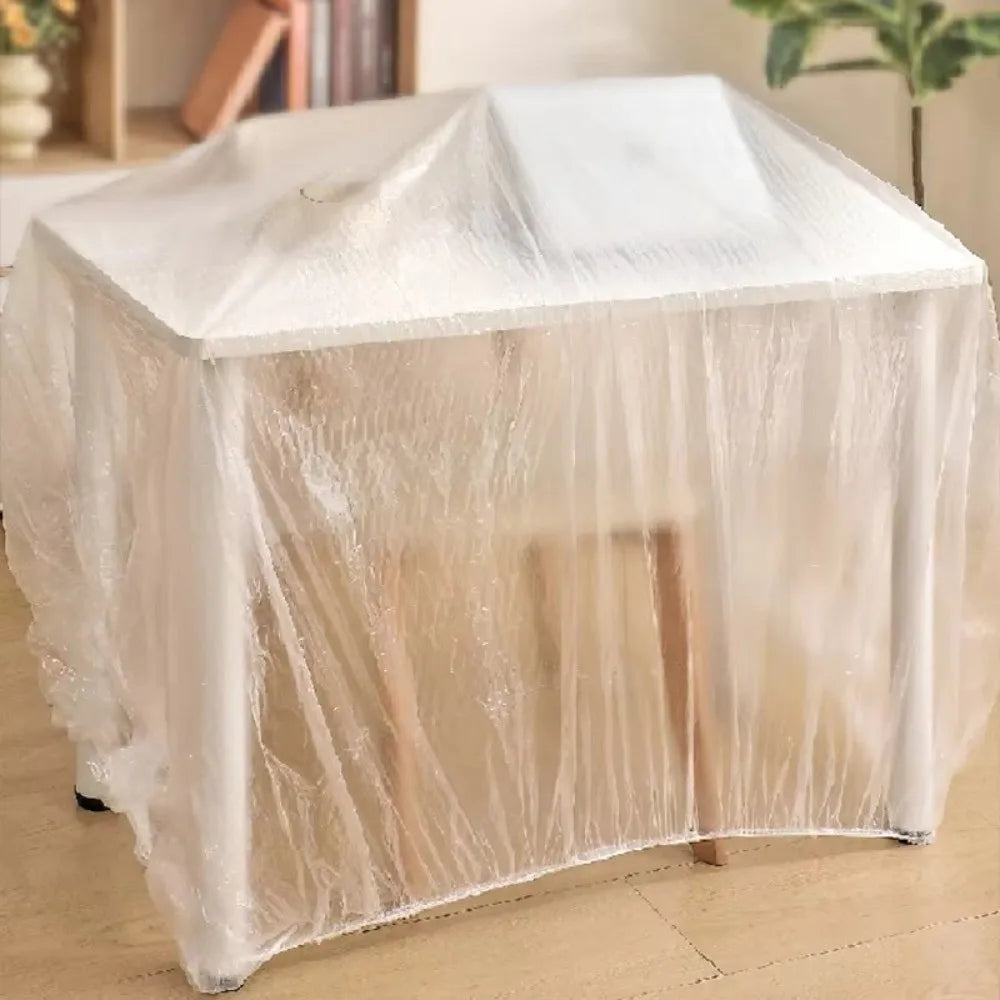Transparent Disposable Dust Cover – Waterproof Elastic Protector Furniture Dust Cover Nixie