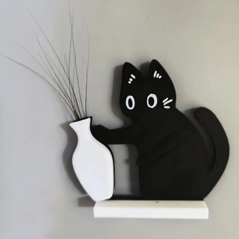 3D Printed Kitten Vase Refrigerator Magnet & Desktop Decor Refrigerator Magnet Nixie Default Title