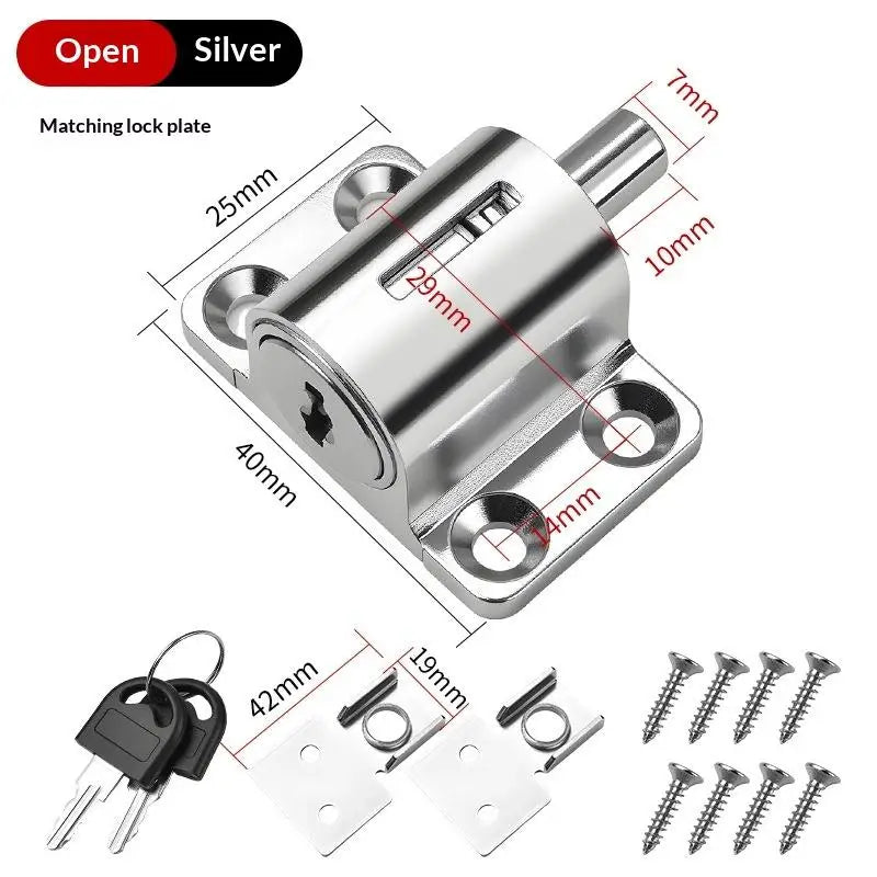 Sliding Door & Window Lock with 2 Keys – Child Safety Set