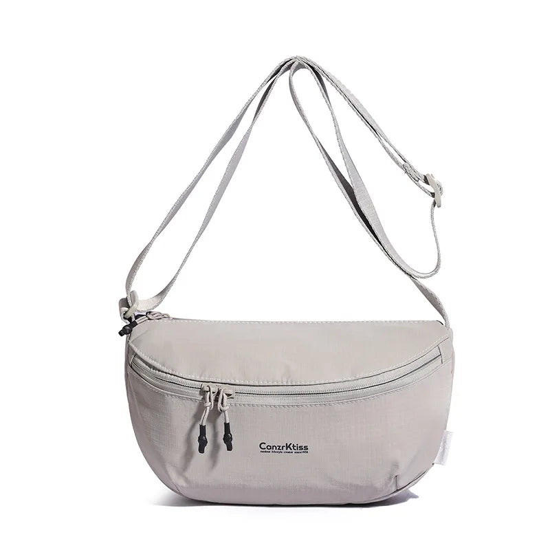 Japanese Waterproof Oxford Shoulder Bag – Unisex Large Capacity Shoulder Bag Nixie Milky gray