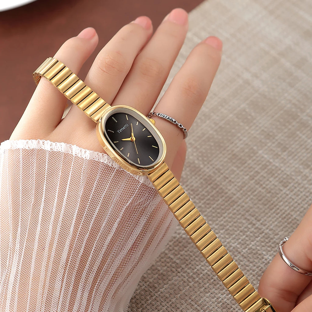 Timetti Women's Roman Numeral Casual Quartz Watch | Alloy Women's Quartz Watch Nixie