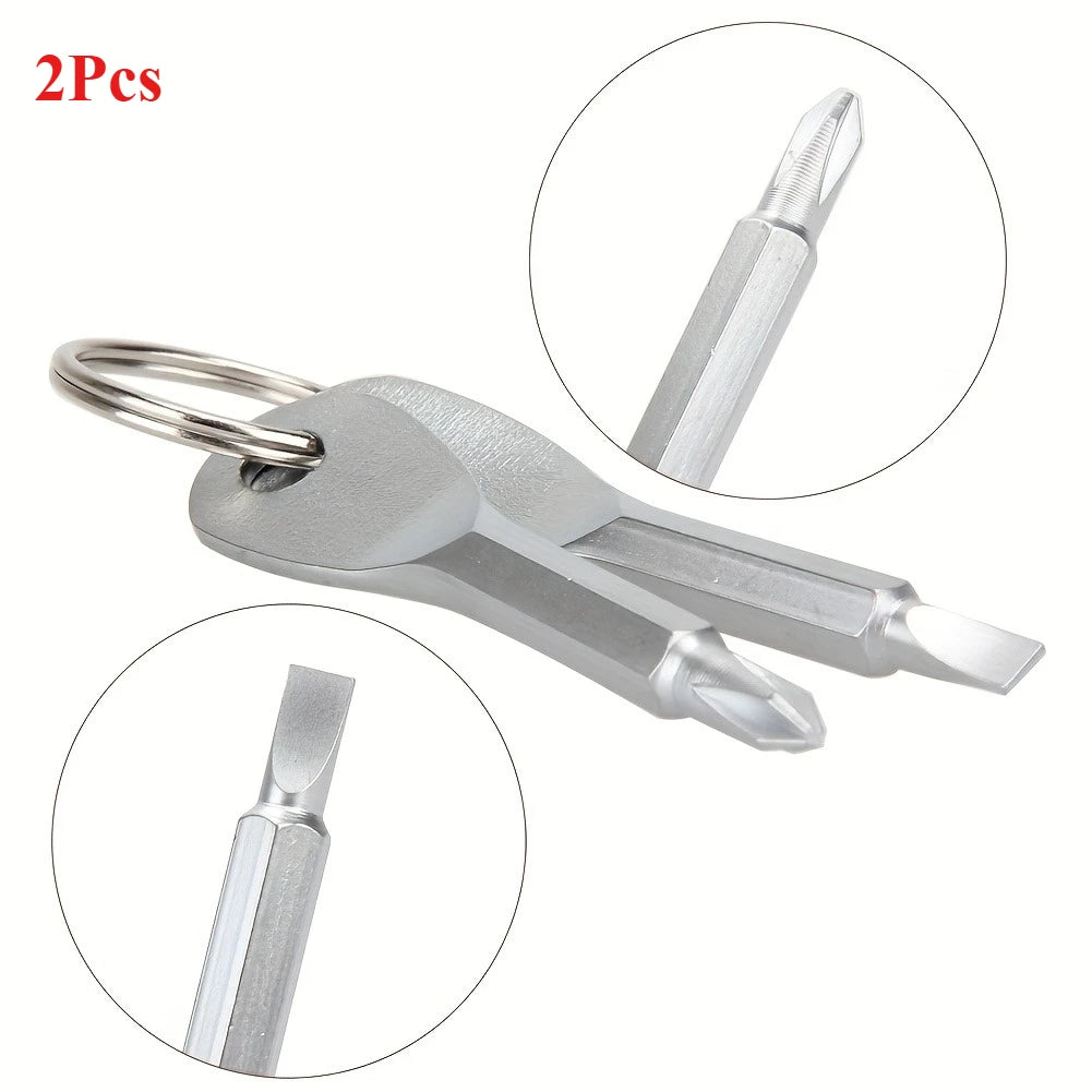 2pcs Mini Phillips Screwdriver Keyring Set – Pocket Repair Tool