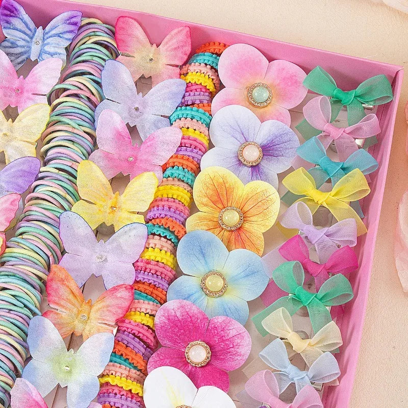 135-Piece Girls Hair Accessories – Bow Clips & Hairbands Set Kids Hair Accessories Nixie