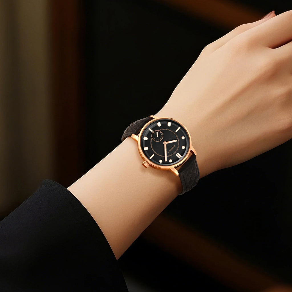 REBIRTH Retro Quartz Wristwatch Leather Band | Minimalist Dial Quartz Wristwatch Nixie