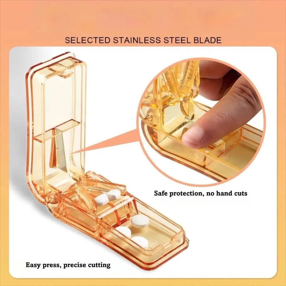 Portable 2-in-1 Tablet Cutter & Pill Storage Case