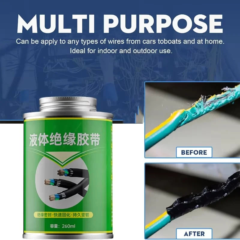 Liquid Electrical Tape 100/260ml – Waterproof Wire Insulation