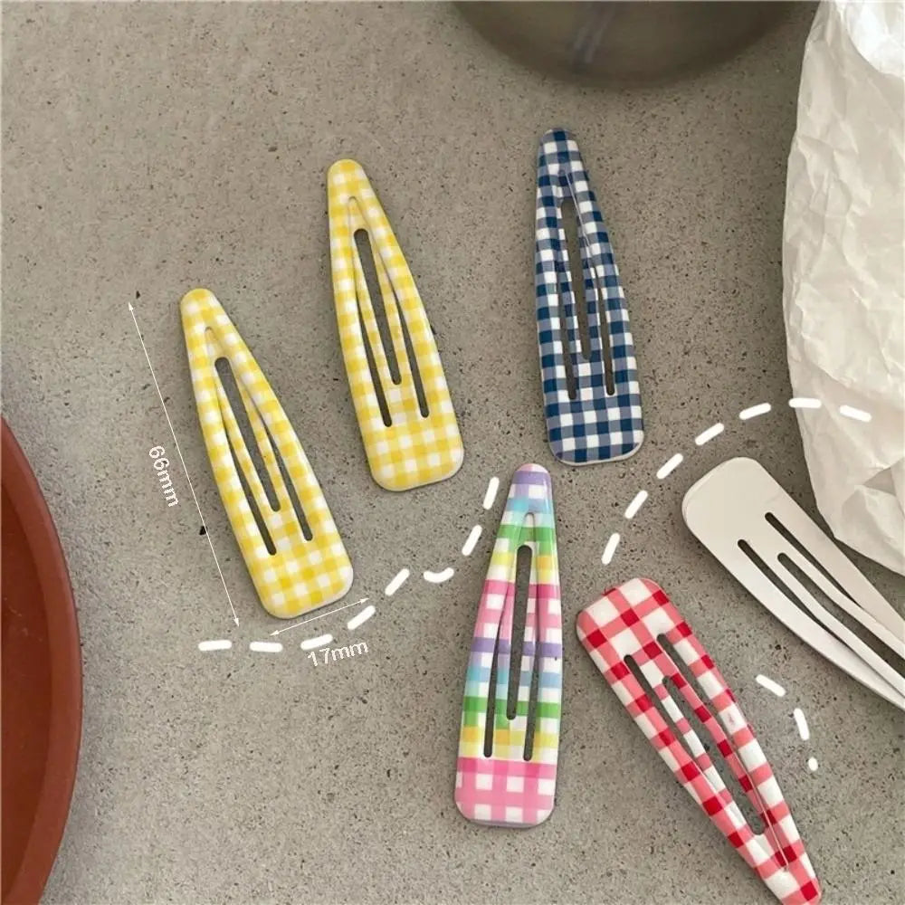 2-Pack Colorful Plaid Teardrop BB Hair Clips – Sweet Barrettes Hair Clips Nixie