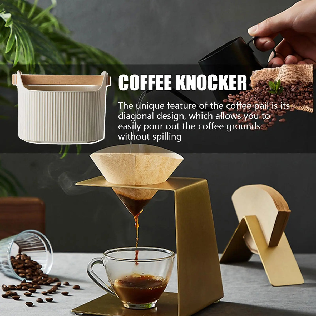 Coffee Knock Box 1300ml | Espresso Grounds Bin – Nixie
