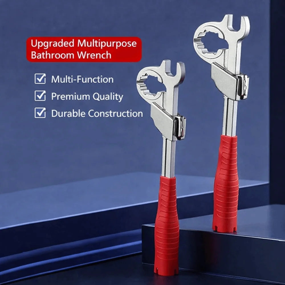 Adjustable Aluminum Faucet Wrench – Multi-Use Sink Spanner Tool