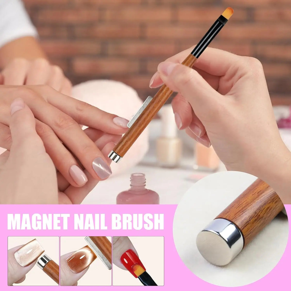 3-in-1 Magnetic Gel Nail Brush & Cat Eye Tool – Nail Art Pen Nail Art Brush Nixie