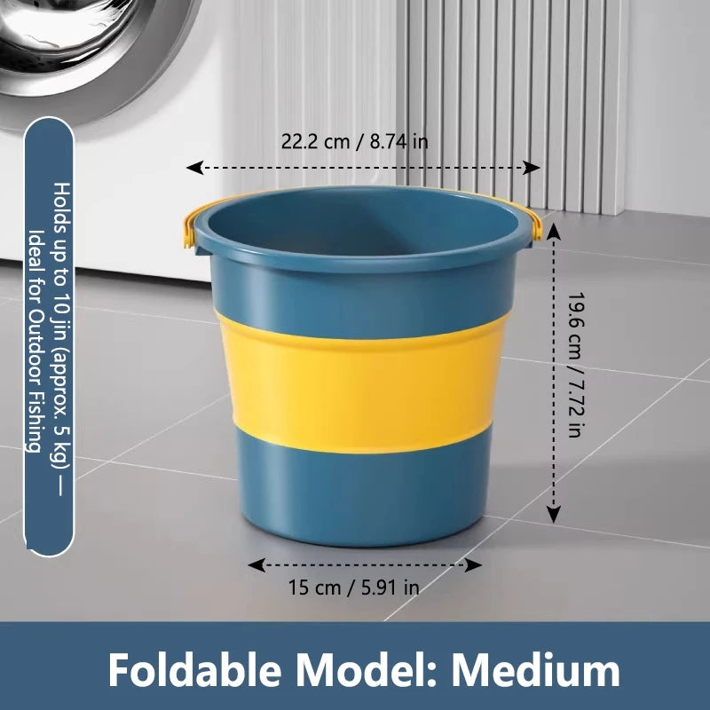 Portable Folding Bucket 5/10/17L – Camping, Car Wash & Fishing Folding Bucket Nixie 5L Blue