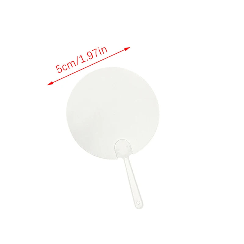 50Pcs Mini Transparent Blank DIY Hand Fans – Party Favors & Crafts DIY Craft Fans Nixie