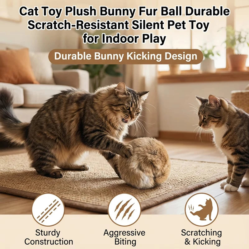 Catnip Faux Fur Cat Toy Balls – 1/2/3/6 Pack, 8cm