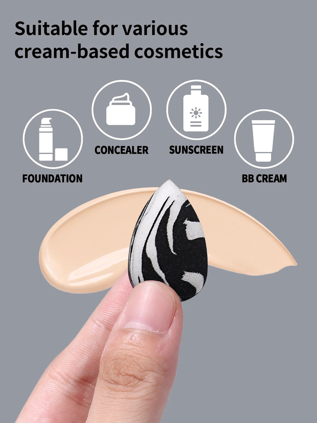 20Pcs Mini Marbled Makeup Sponge Set – Wet & Dry Foundation Tool Makeup Sponge Set Nixie