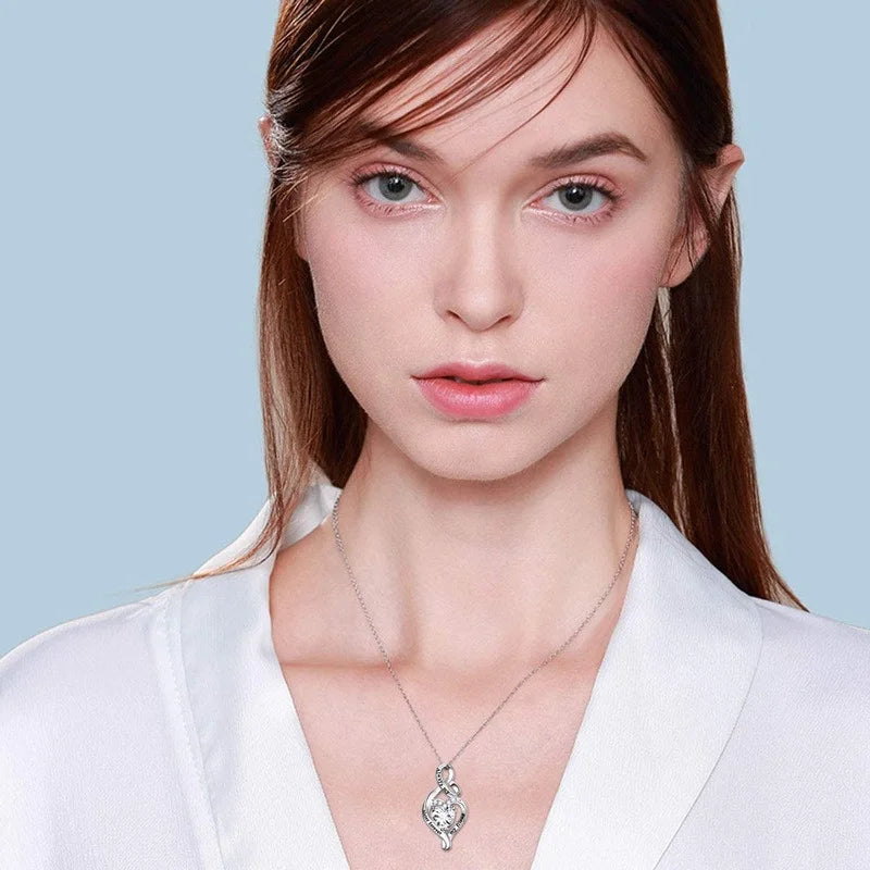 Silver Panda Bear Zircon Pendant Necklace | Women & Kids Gift Pendant Necklace Nixie
