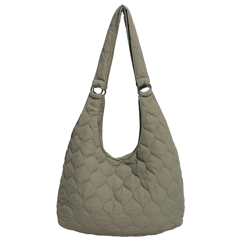 Korean Quilted Shoulder Bag – Large Capacity Women's Tote Quilted Shoulder Bag Nixie