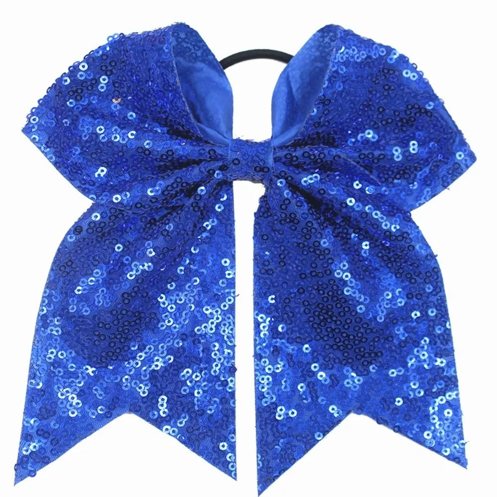 Sparkly Glitter Sequin Dovetail Bows Elastic Hair Ties for Girls