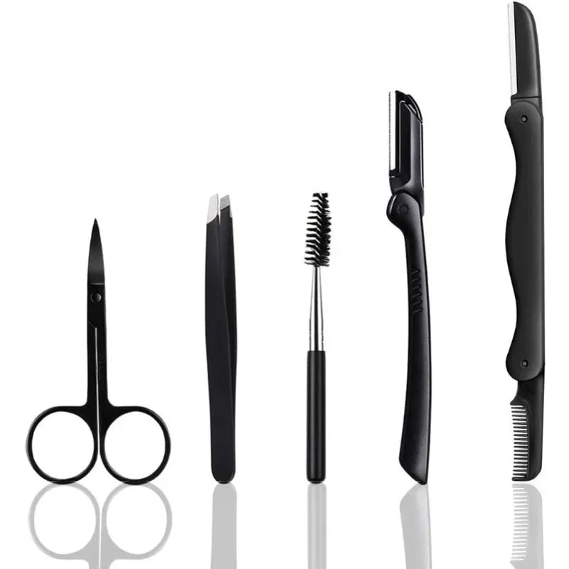 5-in-1 Eyebrow Grooming Kit – Razor, Scissors & Tweezers Eyebrow Grooming Kit Nixie Default Title