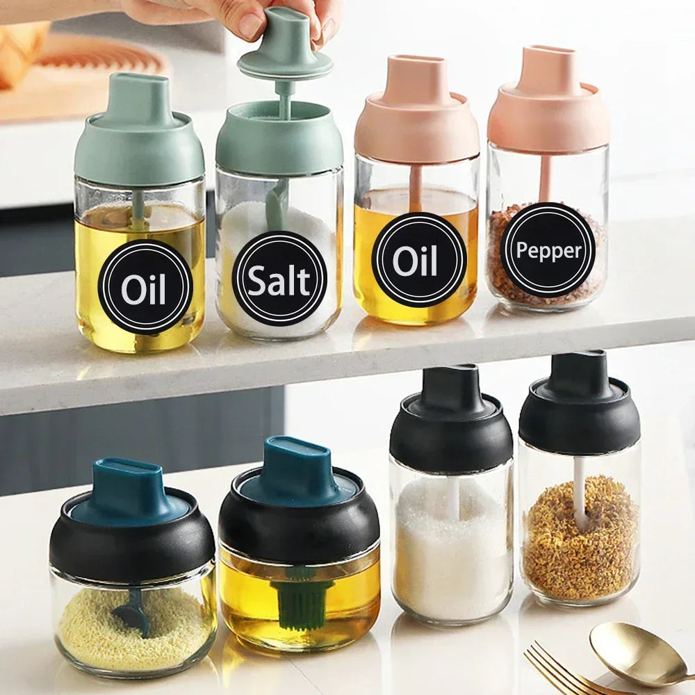 Round Blackboard Spice Labels – Reusable Waterproof Jar Stickers Kitchen Jar Labels Nixie